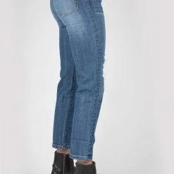 Tin Haul Womens Blue Cotton Blend Highrise Crop 525 Rachel Jeans