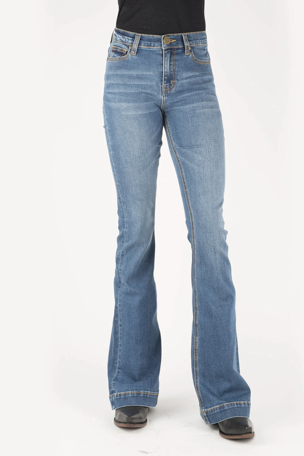 Tin Haul Womens Blue Cotton Blend Gold Sunset Jeans 5 Tin Haul Womens Blue Cotton Blend Gold Sunset Jeans - Image 3