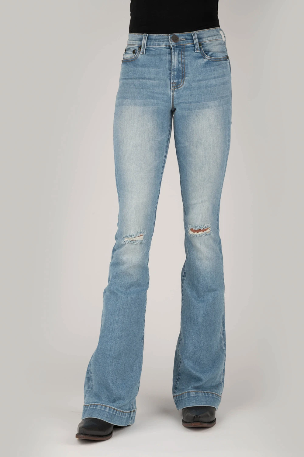 Tin Haul Womens Blue Cotton Blend 595 Libby Destruction Jeans 5 Tin Haul Womens Blue Cotton Blend 595 Libby Destruction Jeans - Image 3