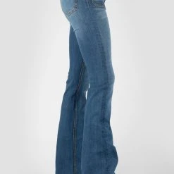 Tin Haul Womens Blue Cotton Blend Libby Fit Square Pocket Jeans