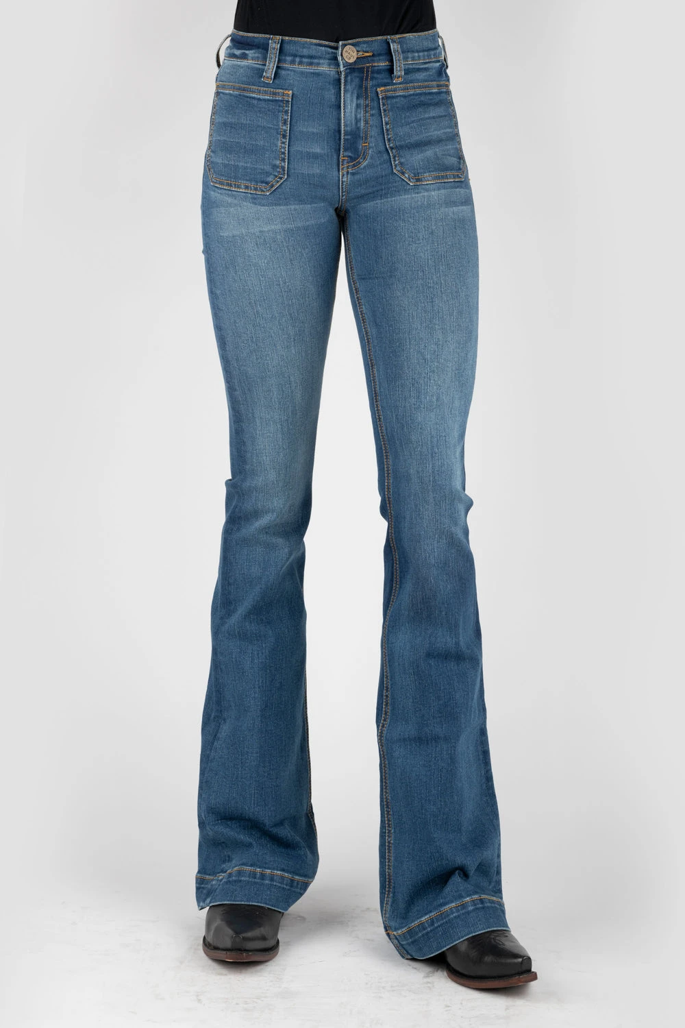 Tin Haul Womens Blue Cotton Blend Libby Fit Square Pocket Jeans 4 Tin Haul Womens Blue Cotton Blend Libby Fit Square Pocket Jeans - Image 2