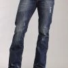 Mens Stetson Blue Cotton Blend Destruction Dark Wash Bootcut Rocks Jeans 2 Mens Stetson Blue Cotton Blend Destruction Dark Wash Bootcut Rocks Jeans -straight jeans shop 1100410143000 p 1
