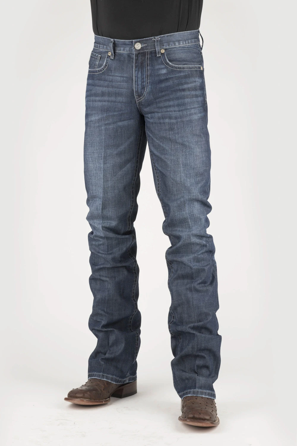 Stetson Mens Blue 100% Cotton 1014 Rocker Small X Jeans 5 Stetson Mens Blue 100% Cotton 1014 Rocker Small X Jeans - Image 3