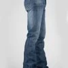 Stetson Mens Blue 100% Cotton X Design Back 1014 Rocker Jeans 2 Stetson Mens Blue 100% Cotton X Design Back 1014 Rocker Jeans -straight jeans shop 1100410145001a