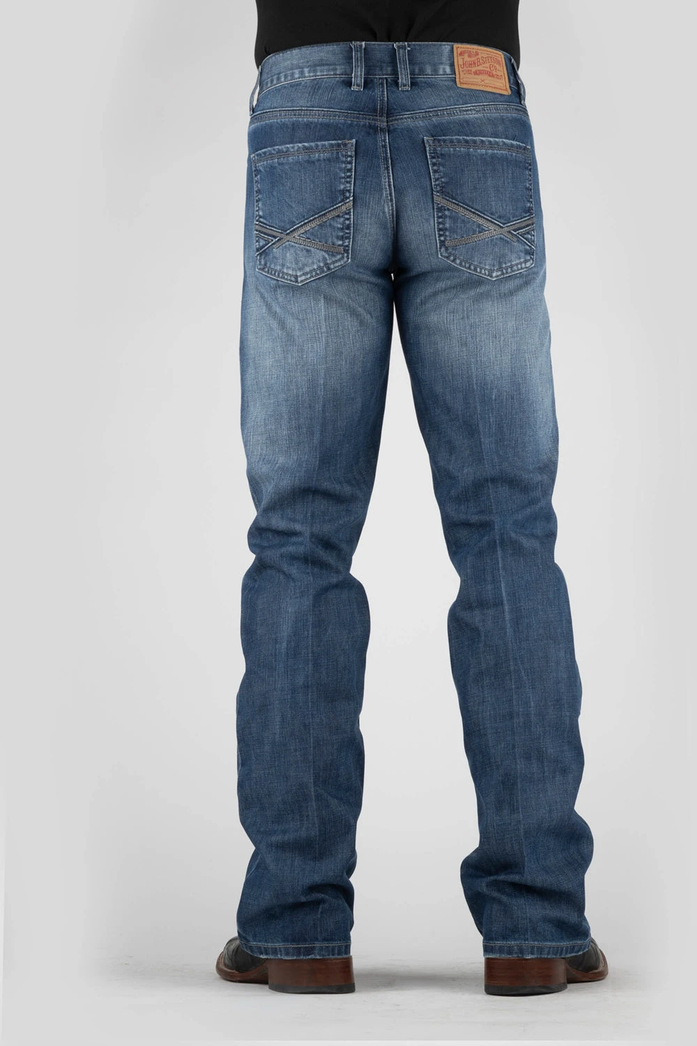 Stetson Mens Blue 100% Cotton X Design Back 1014 Rocker Jeans 4 Stetson Mens Blue 100% Cotton X Design Back 1014 Rocker Jeans - Image 2