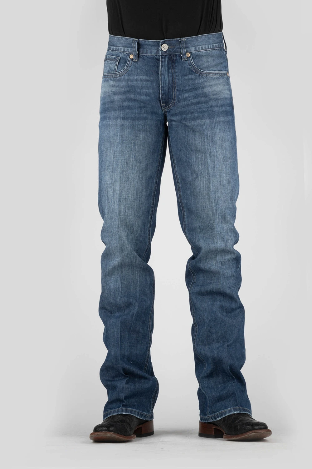 Stetson Mens Blue 100% Cotton X Design Back 1014 Rocker Jeans 5 Stetson Mens Blue 100% Cotton X Design Back 1014 Rocker Jeans - Image 3