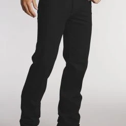 Stetson Mens Black 100% Cotton 1120 Slim Fit Jeans