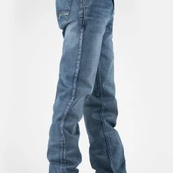 Stetson Mens Blue Cotton Blend Fit 2 Tone 1312 Modern Jeans