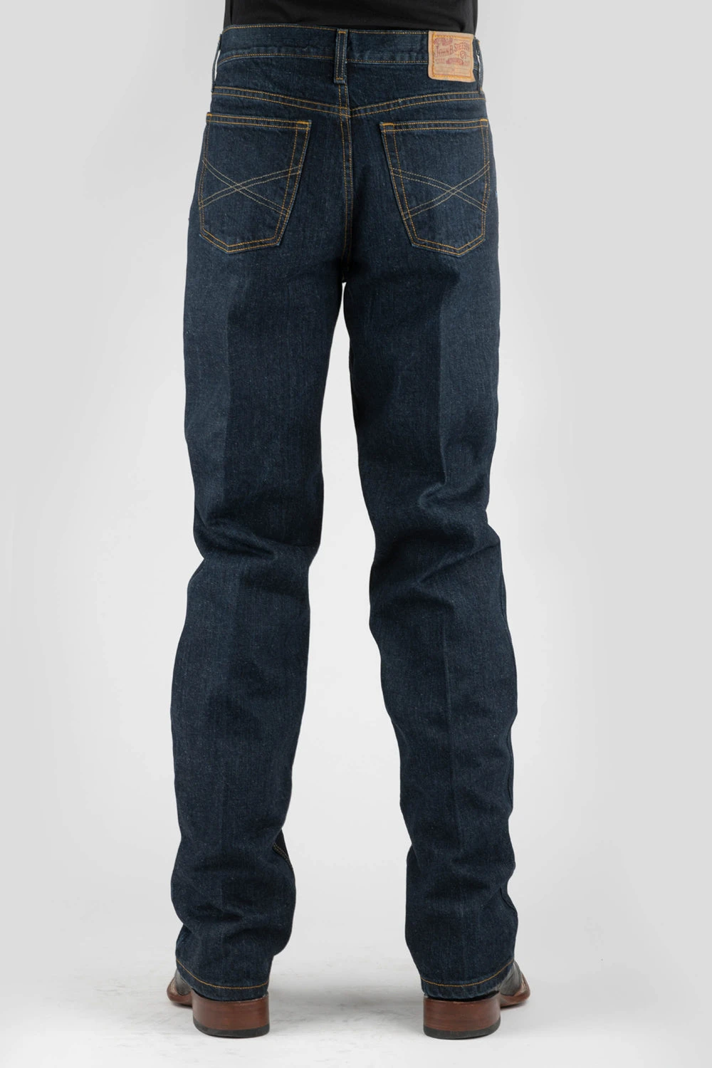 Stetson Mens Dark Wash 100% Cotton X Embroidered Jeans 4 Stetson Mens Dark Wash 100% Cotton X Embroidered Jeans - Image 2