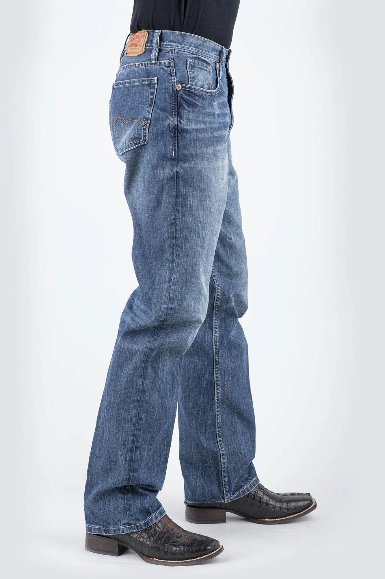 Stetson Mens Blue 100% Cotton 1520 Western V Jeans 3 Stetson Mens Blue 100% Cotton 1520 Western V Jeans