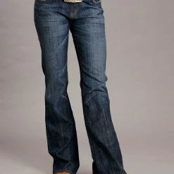 Stetson Womens Dark Wash Cotton Blend 816 Bootcut Jeans
