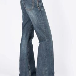 Stetson Womens Blue Cotton Blend Circle Stitch Jeans