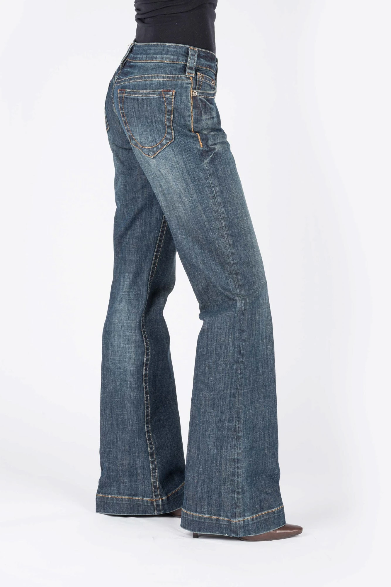 Stetson Womens Blue Cotton Blend Circle Stitch Jeans 3 Stetson Womens Blue Cotton Blend Circle Stitch Jeans
