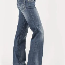 Stetson 214 Womens Blue Cotton Blend Bleached X Jeans