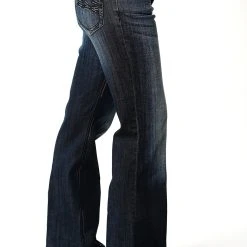 Stetson 214 Womens Blue Cotton Blend S Embroidered Jeans