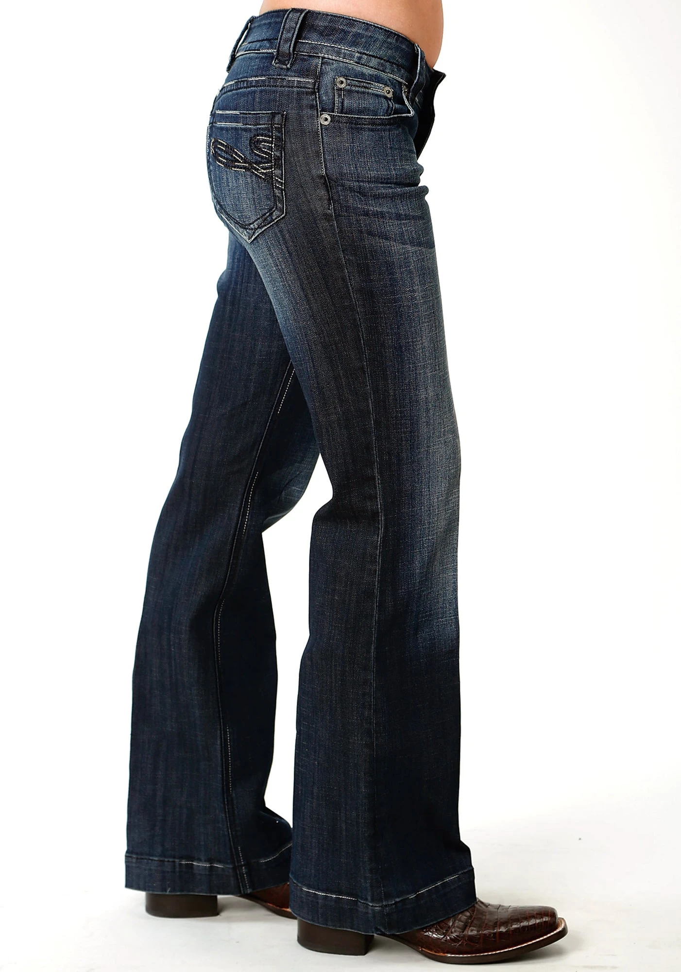 Stetson 214 Womens Blue Cotton Blend S Embroidered Jeans 3 Stetson 214 Womens Blue Cotton Blend S Embroidered Jeans
