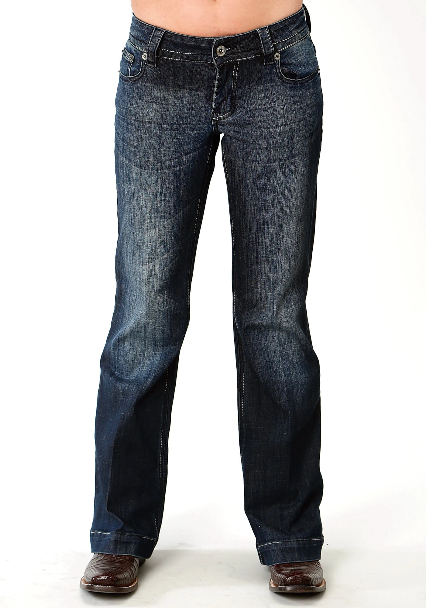 Stetson 214 Womens Blue Cotton Blend S Embroidered Jeans 5 Stetson 214 Womens Blue Cotton Blend S Embroidered Jeans - Image 3