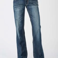 Stetson Womens Blue Cotton Blend 214 Deco Stitch Jeans 7 Stetson Womens Blue Cotton Blend 214 Deco Stitch Jeans -straight jeans shop 1105402140320c