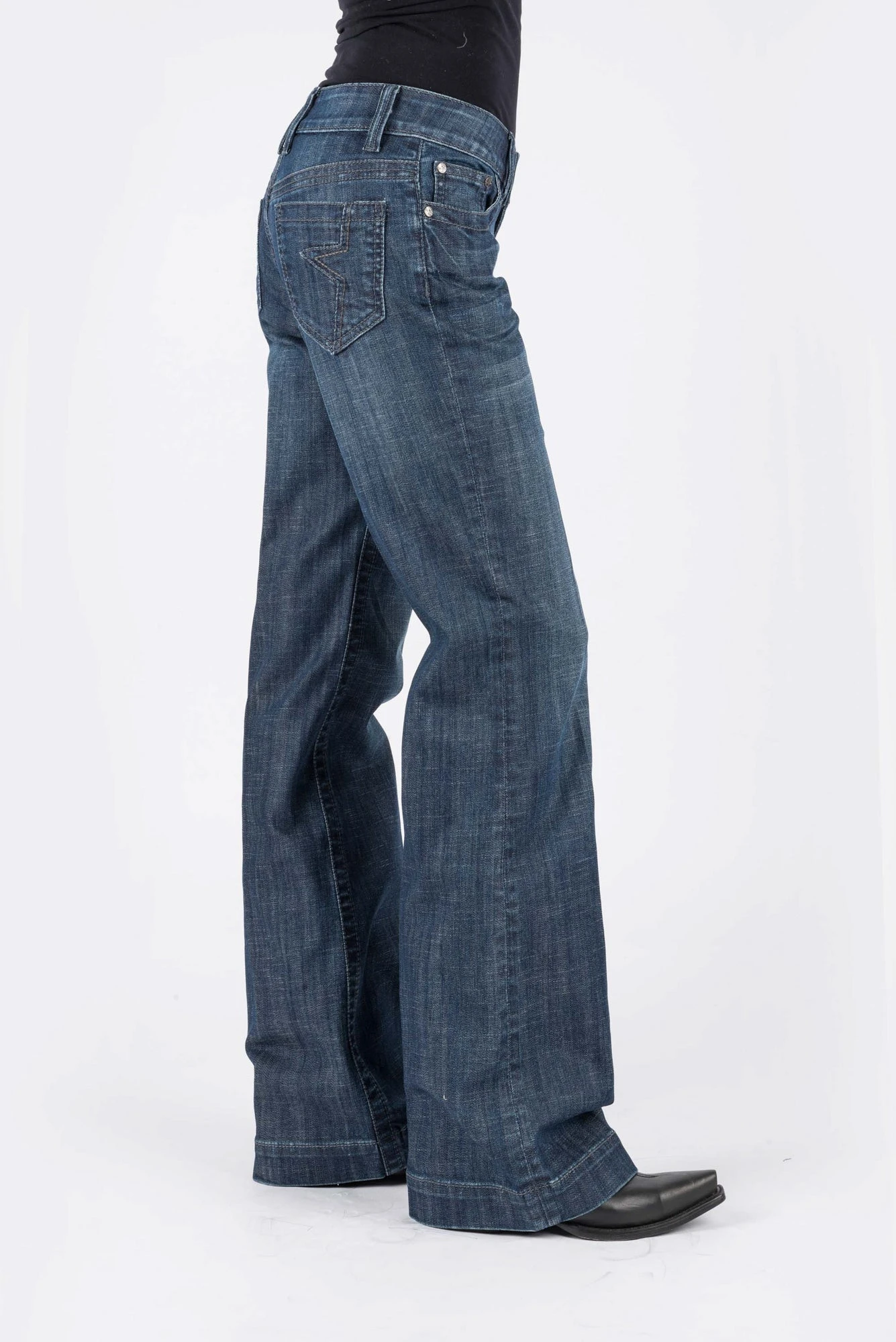 Stetson Womens Blue Cotton Blend 214 Jagged Edge Jeans 3 Stetson Womens Blue Cotton Blend 214 Jagged Edge Jeans