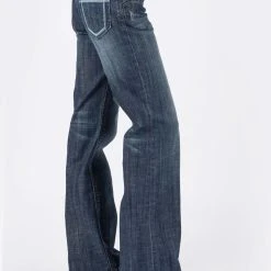 Stetson Womens Blue Cotton Blend 214 Plain Back Jeans