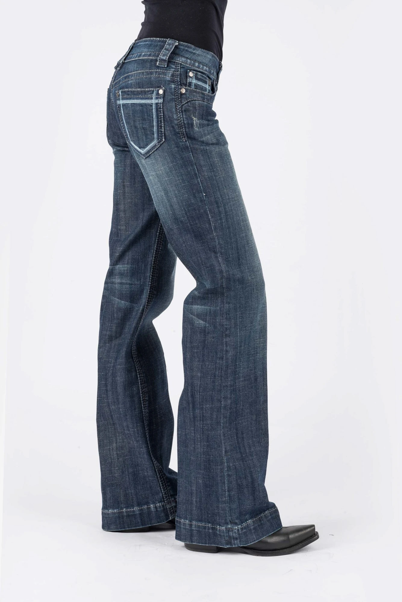 Stetson Womens Blue Cotton Blend 214 Plain Back Jeans 3 Stetson Womens Blue Cotton Blend 214 Plain Back Jeans
