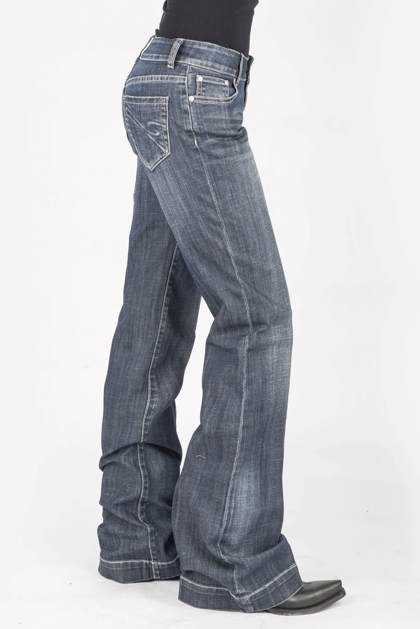 Stetson Womens Blue Cotton Blend S Deco Jeans 3 Stetson Womens Blue Cotton Blend S Deco Jeans