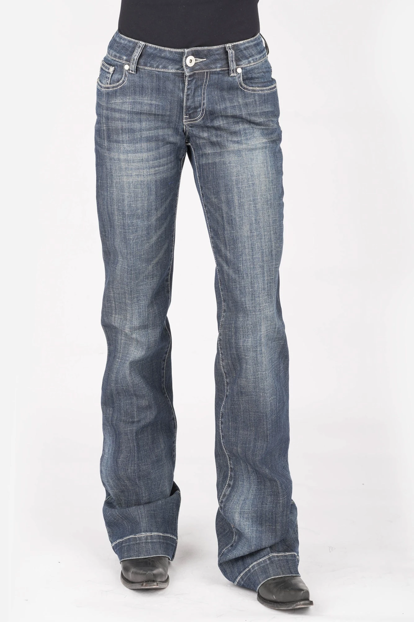 Stetson Womens Blue Cotton Blend S Deco Jeans 5 Stetson Womens Blue Cotton Blend S Deco Jeans - Image 3