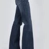 Stetson Womens Blue Cotton Blend 214 Reverse Check Deco Jeans