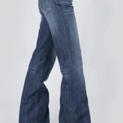 Stetson Womens Blue Cotton Blend 214 Diangle Pieced Jeans
