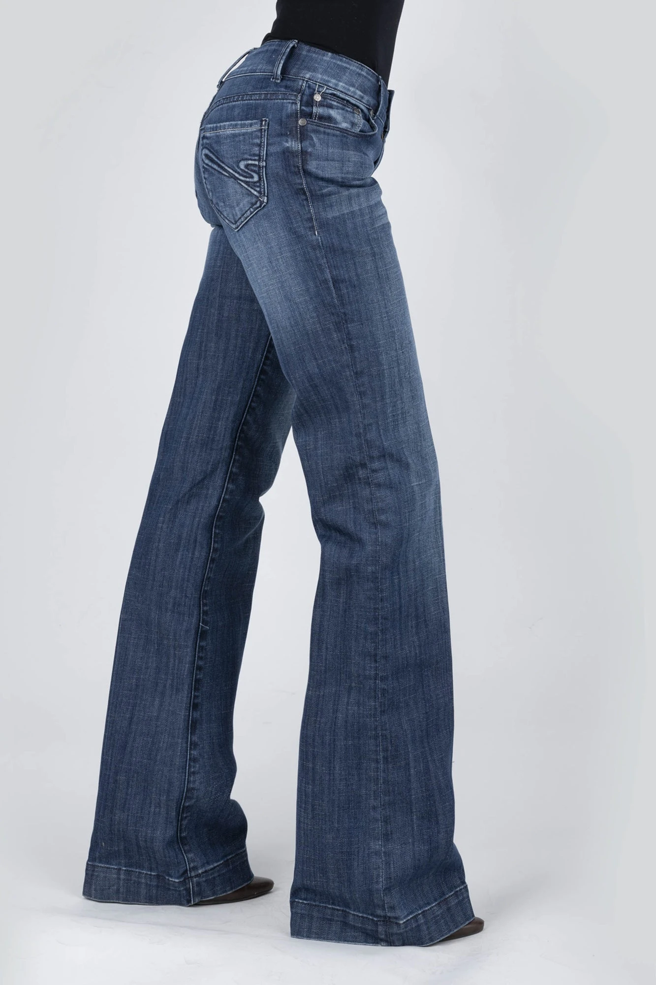 Stetson Womens Blue Cotton Blend S Embroidered 214 Trouser Jeans 3 Stetson Womens Blue Cotton Blend S Embroidered 214 Trouser Jeans