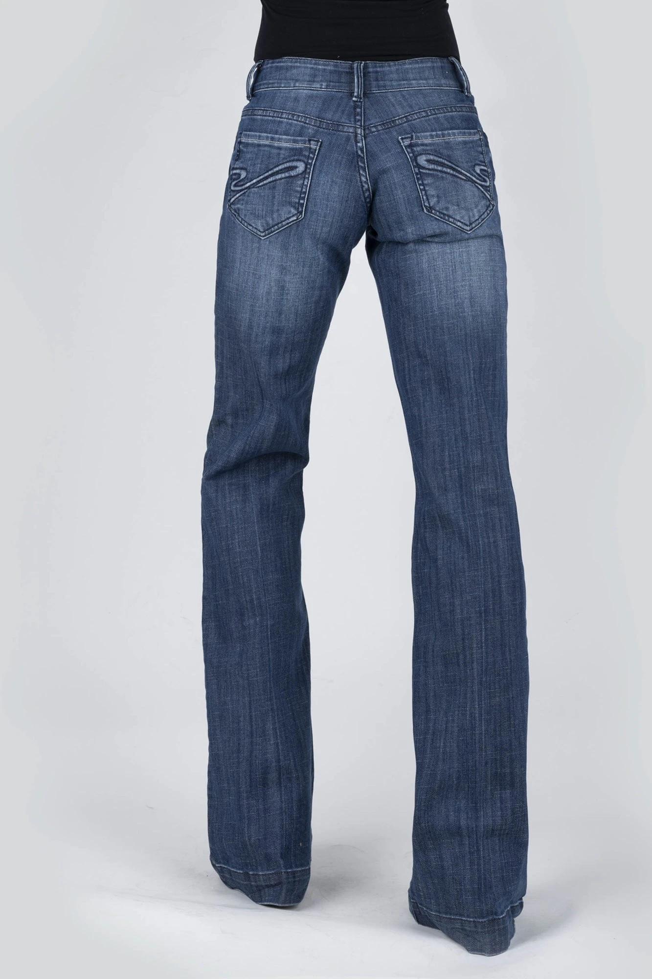 Stetson Womens Blue Cotton Blend S Embroidered 214 Trouser Jeans 4 Stetson Womens Blue Cotton Blend S Embroidered 214 Trouser Jeans - Image 2