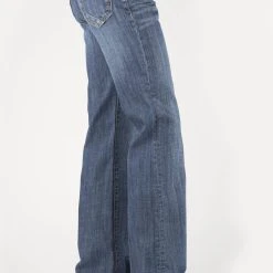 Stetson Womens Blue Cotton Blend 214 Trouser Bottom Corner Jeans