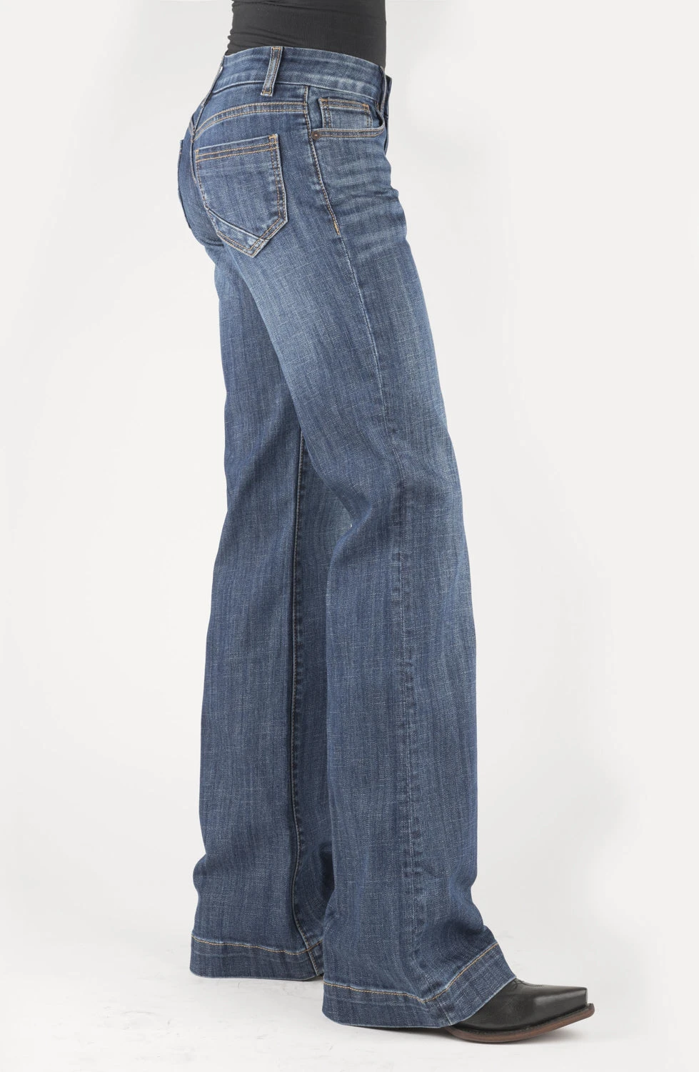 Stetson Womens Blue Cotton Blend 214 Trouser Bottom Corner Jeans 3 Stetson Womens Blue Cotton Blend 214 Trouser Bottom Corner Jeans