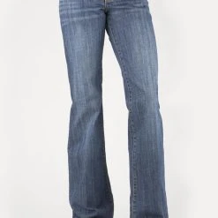Stetson Womens Blue Cotton Blend 214 Trouser Bottom Corner Jeans 7 Stetson Womens Blue Cotton Blend 214 Trouser Bottom Corner Jeans -straight jeans shop 1105402140808c 1