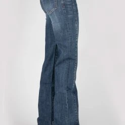 Stetson Womens Blue Cotton Blend 214 Trouser Middle Seam Jeans