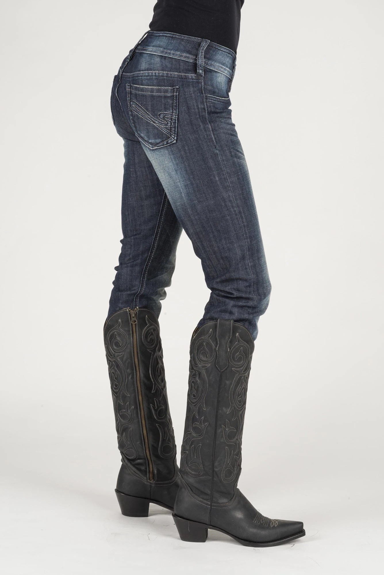 Stetson Womens Blue Cotton Blend S Pixie Jeans 4 Stetson Womens Blue Cotton Blend S Pixie Jeans - Image 2