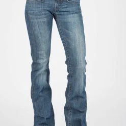 Stetson Womens Blue Cotton Blend 816 Box Stitch Jeans -straight jeans shop 1105408160490c