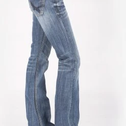 Stetson 816 Womens Blue Cotton Blend Heavy Thread Jeans