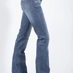 Stetson Womens Blue Cotton Blend 816 Half Circle Jeans