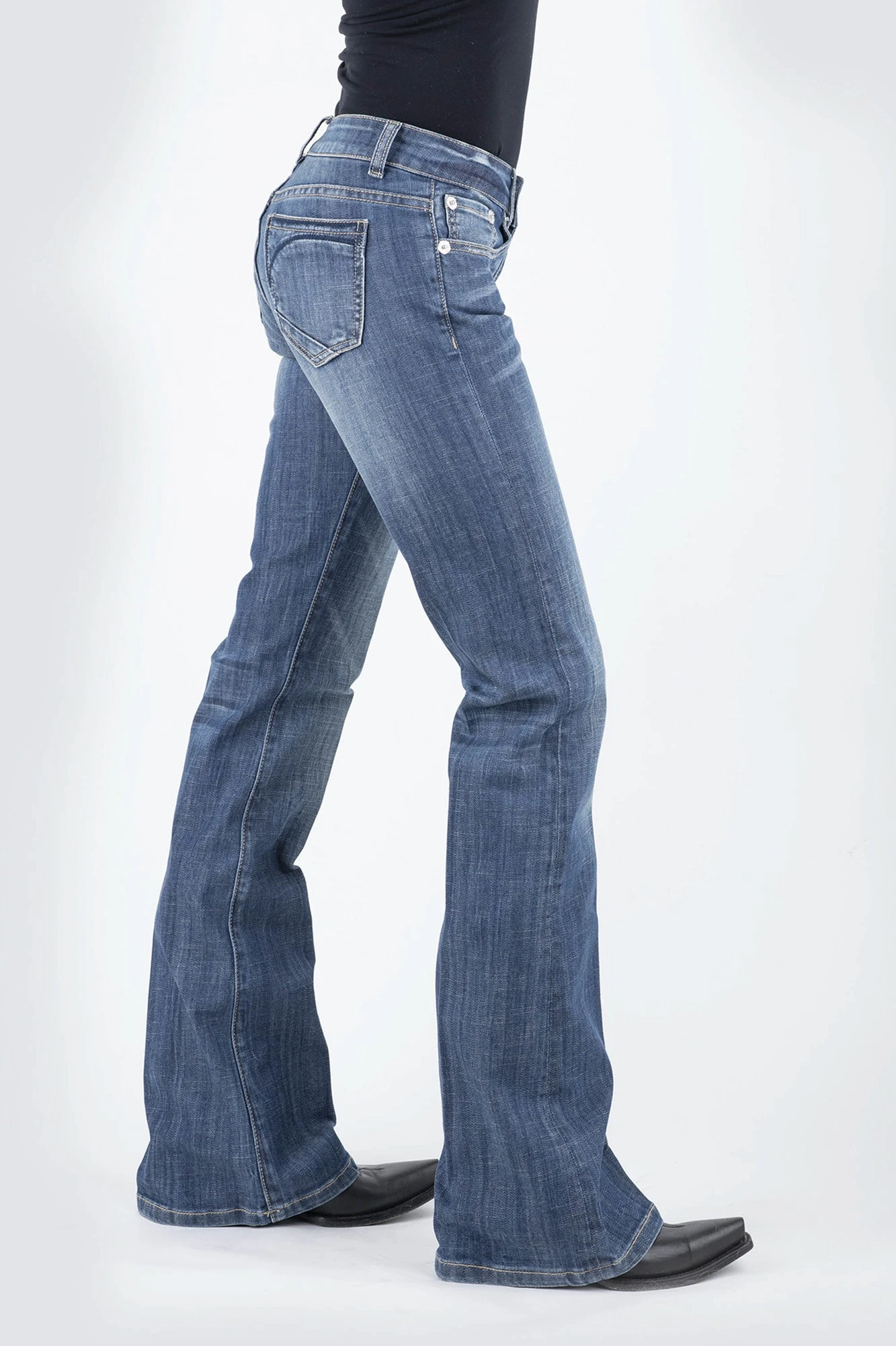 Stetson Womens Blue Cotton Blend 816 Half Circle Jeans 3 Stetson Womens Blue Cotton Blend 816 Half Circle Jeans