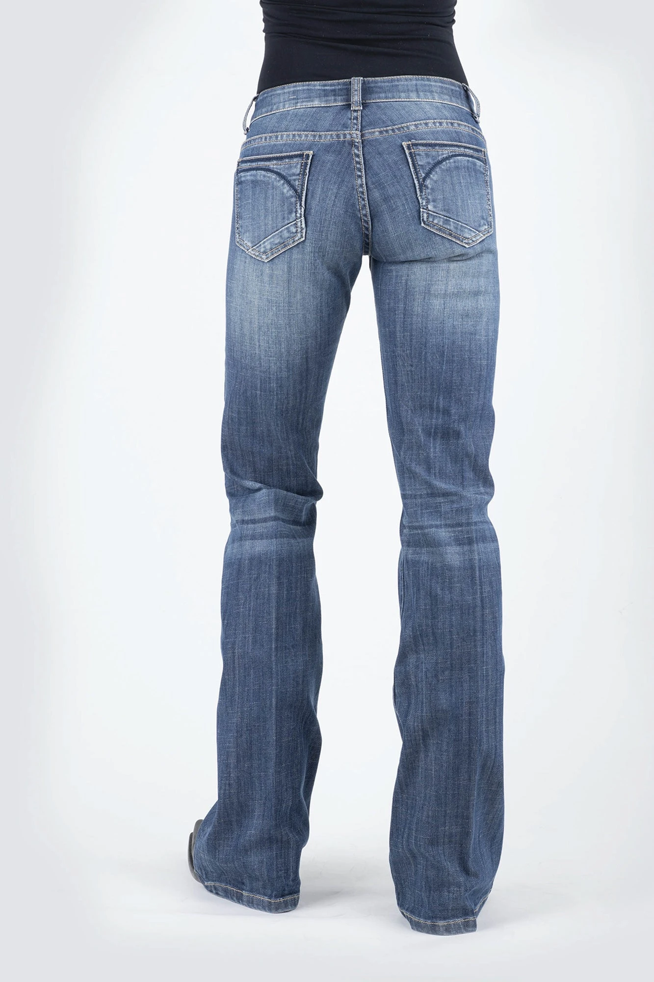 Stetson Womens Blue Cotton Blend 816 Half Circle Jeans 4 Stetson Womens Blue Cotton Blend 816 Half Circle Jeans - Image 2