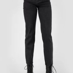 Stetson Womens Black Cotton Blend 915 High Rise Jeans -straight jeans shop 1105409153001c 1