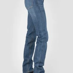 Stetson Womens Blue Cotton Blend 915 High Rise Plain Jeans