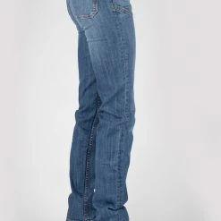 Stetson Womens Blue Cotton Blend 915 High Rise Big Back Jeans