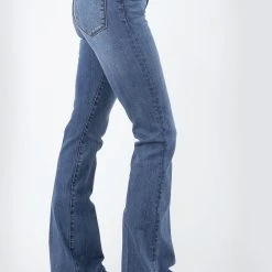 Stetson Flare Womens Blue Cotton Blend High Waist Jeans