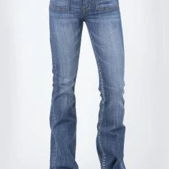 Stetson Womens Blue Cotton Blend 921 Plain Back Jeans -straight jeans shop 1105409212402c 1