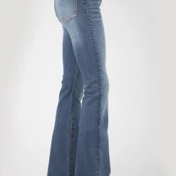 Stetson Womens Blue Cotton Blend 921 High Waist Light Wash Jeans