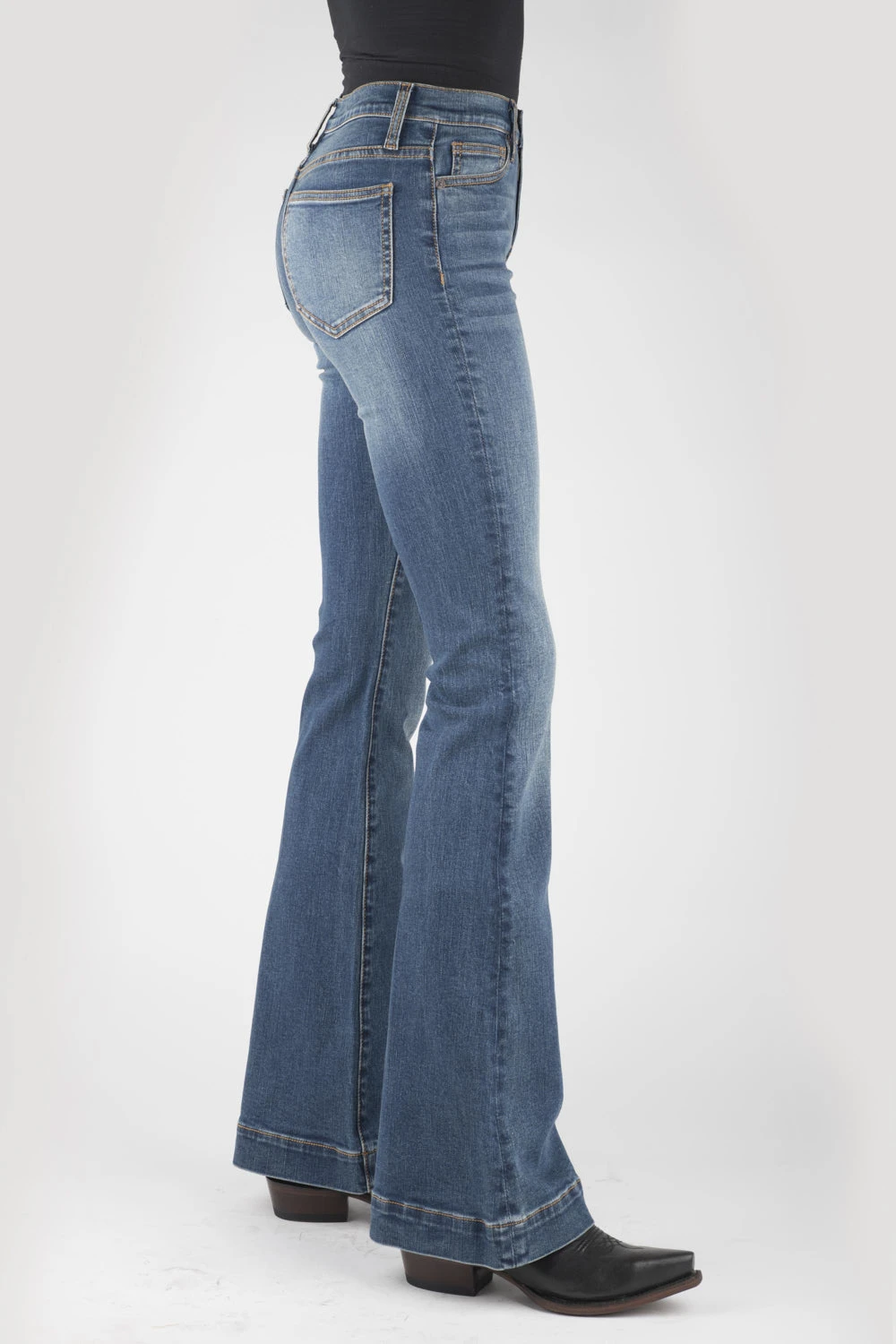Stetson Womens Blue Cotton Blend 921 High Waist Light Wash Jeans 3 Stetson Womens Blue Cotton Blend 921 High Waist Light Wash Jeans