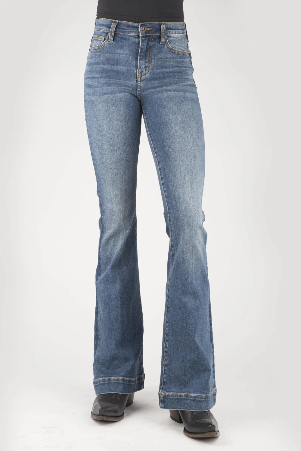 Stetson Womens Blue Cotton Blend 921 High Waist Light Wash Jeans 5 Stetson Womens Blue Cotton Blend 921 High Waist Light Wash Jeans - Image 3