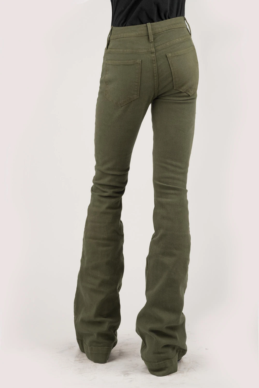 Stetson Womens Olive Green Cotton Blend 921 High Waist Jeans 4 Stetson Womens Olive Green Cotton Blend 921 High Waist Jeans - Image 2